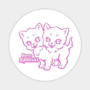 Two Headed Kitty - Born Special Magnet